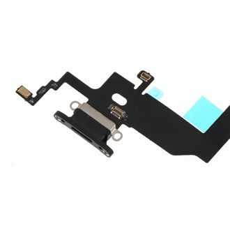 Apple iPhone X dock charging connector mic flex Black