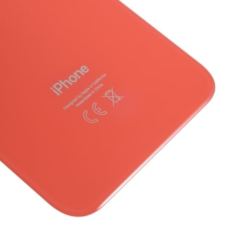 Apple iPhone XR battery housing glass cover including camera lens Orange coral