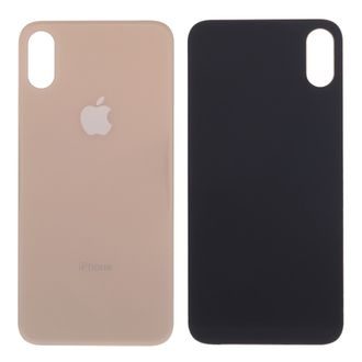 Apple iPhone XS battery housing glass cover (Enlarged Camera Lens Hole) Golden