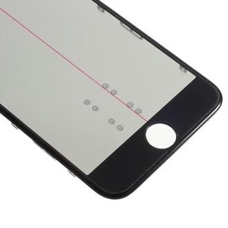 Krycí náhradní sklo černé včetně OCA rámečku a polarizační vrstvy pro Apple iPhone 6