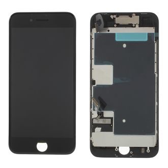 LCD displej dotykové sklo černé komplet osazený včetně přední kamery Apple iPhone 8 / SE (2020)