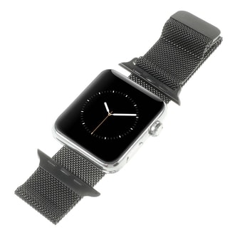Apple Watch 42mm 44mm remienok kovový Milanese Loop Milánsky ťah čierny