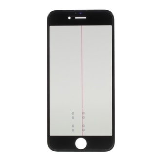 Krycí náhradní sklo černé včetně OCA rámečku a polarizační vrstvy pro Apple iPhone 6