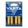 VARTA Longlife Alkaline Batteries, AA (4 pieces)