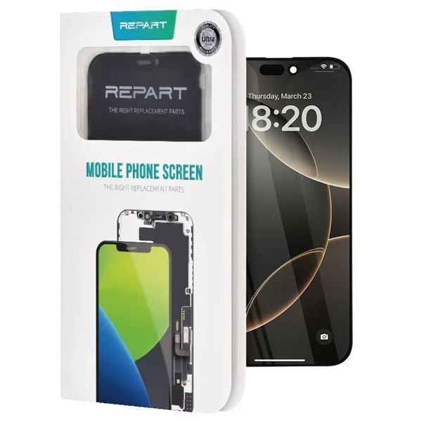 LCD displej iPhone 16 Pro Max + dotykové sklo (120 Hz FHD Soft-OLED REPART ULTRA)