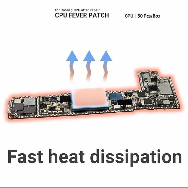 2UUL SC09 – 50 pcs of insulating and thermally conductive pads for PCB, BGA, and CPU chip repairs in mobile phones