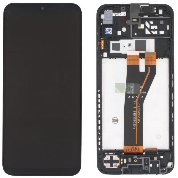 Samsung Galaxy A14 SM-A145F/M LCD Display Touch Glass with Frame (Service Pack) NON EU