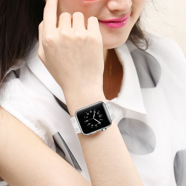 Apple Watch 42mm 44MM silikonový řemínek bílý