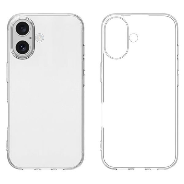 Pouzdro pro iPhone 16 – průhledné, ohebné TPU tenké pouzdro na telefon