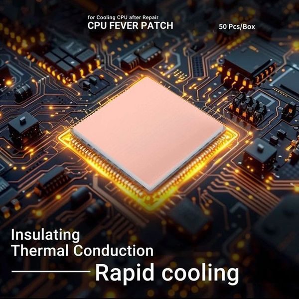 2UUL SC09 – 50 pcs of insulating and thermally conductive pads for PCB, BGA, and CPU chip repairs in mobile phones