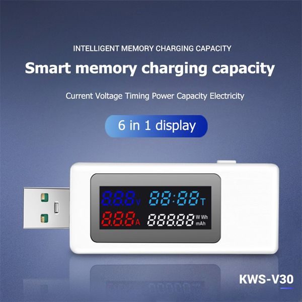 KEWEISI KWS-V30 USB tester napätia, prúdu a kapacity s IPS displejom