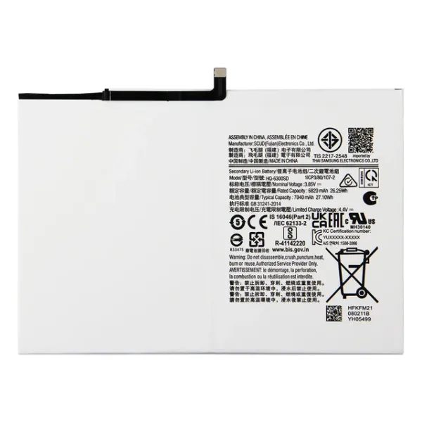 Baterie HQ-6300NA / HQ-6300SD pro Samsung Galaxy Tab A8 10.5 X205/X200