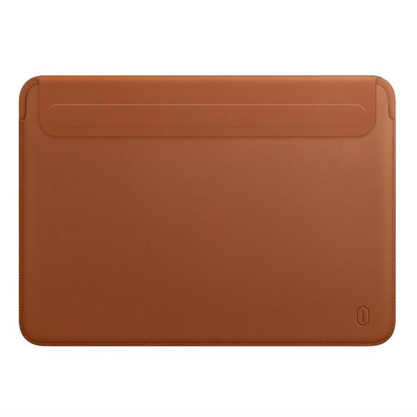 Kožený obal MacBook Pro 2016/2017/2018/2019/2020/M1 tenké pouzdro WIWU hnědé