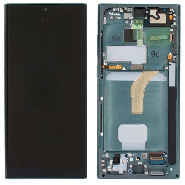 Samsung Galaxy S22 Ultra 5G S908 LCD Display Touchscreen Original (Assembled Service Pack) Green