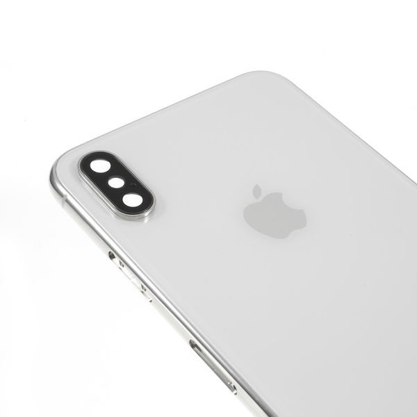 Zadní kryt baterie Apple iPhone XS MAX bílý včetně středového rámečku