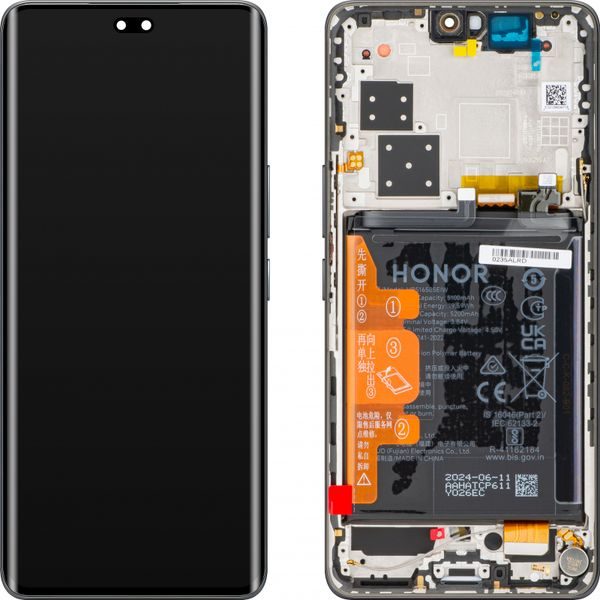 Honor 200 Pro OLED displej + dotykové sklo + batéria originál (Service Pack) Black