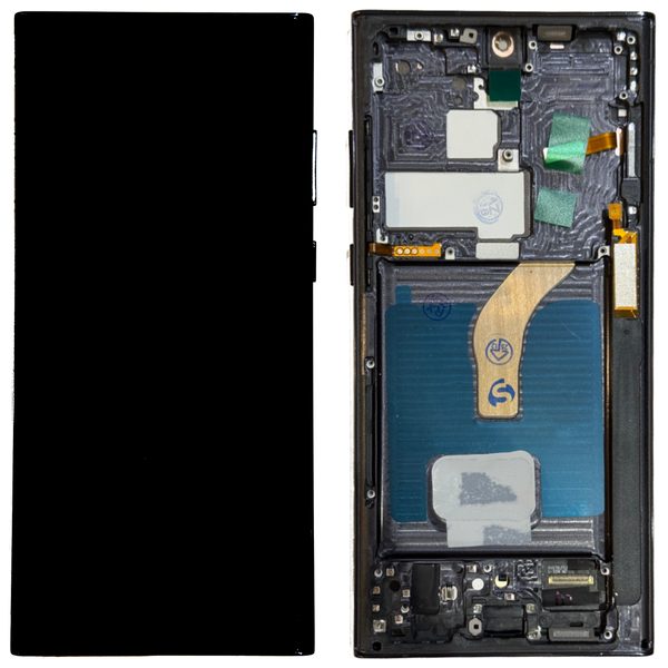Samsung Galaxy S22 Ultra S908B LCD Display Touch Glass (A+ OLED with Frame) Black