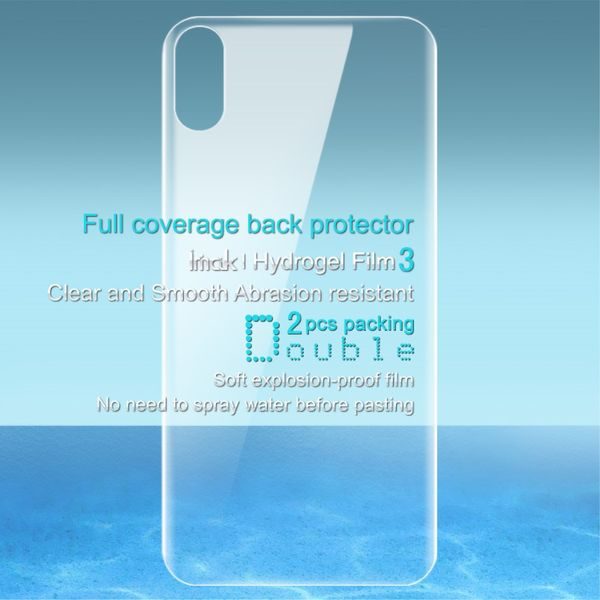 Apple iPhone XS MAX Ochranná transparentní Hydrogel folie na zadní skleněný kryt sada 2ks