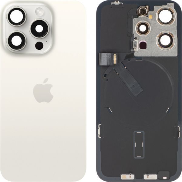 Zadní kryt baterie iPhone 15 Pro (originální PULL) Bílý Titan