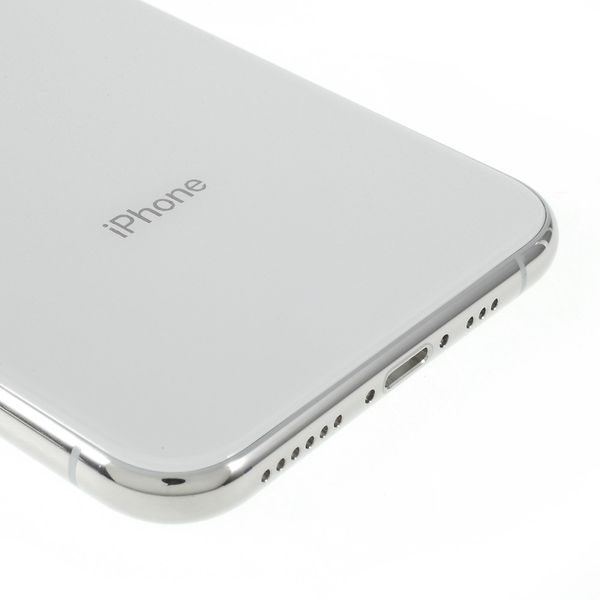 Apple iPhone XS zadní kryt baterie bílý včetně středového rámečku telefonu stříbrný
