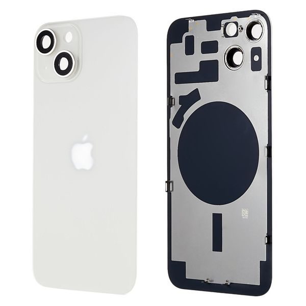 White Rear Battery Cover for iPhone 14 with Camera Lens Cover