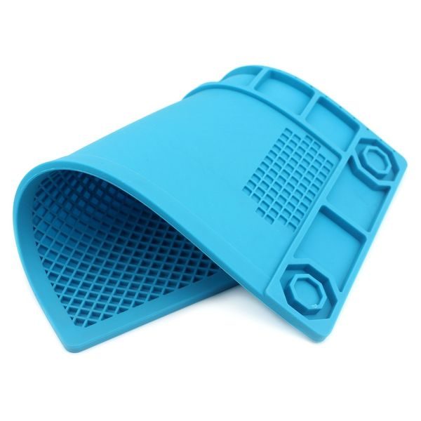 Blue Silicone Anti-Heat Mat with Magnetic Boxes