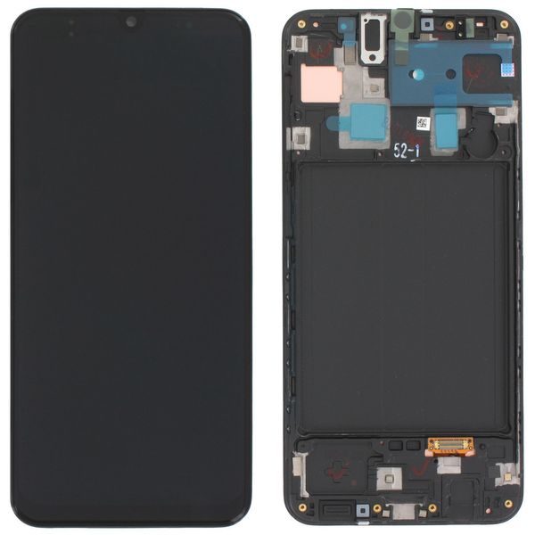 Samsung Galaxy A30 A305 LCD displej dotykové sklo vrátane rámčeka (Service Pack)