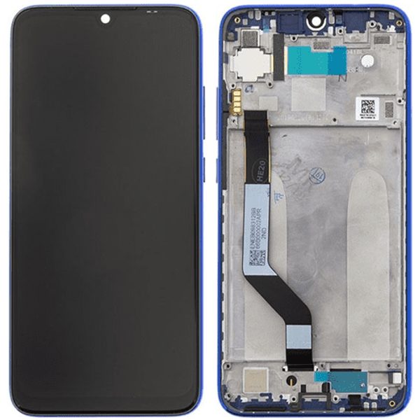 Xiaomi Redmi Note 7 LCD touch screen digitizer with frame Blue (Service Pack)