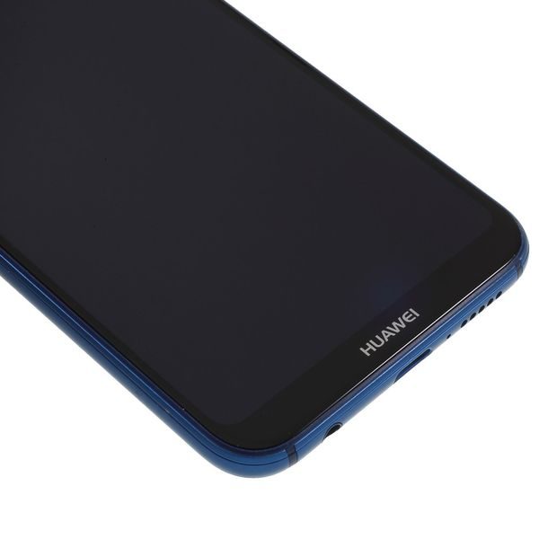 Huawei P20 Lite LCD displej dotykové sklo komplet predný panel vrátane rámčeku modrý