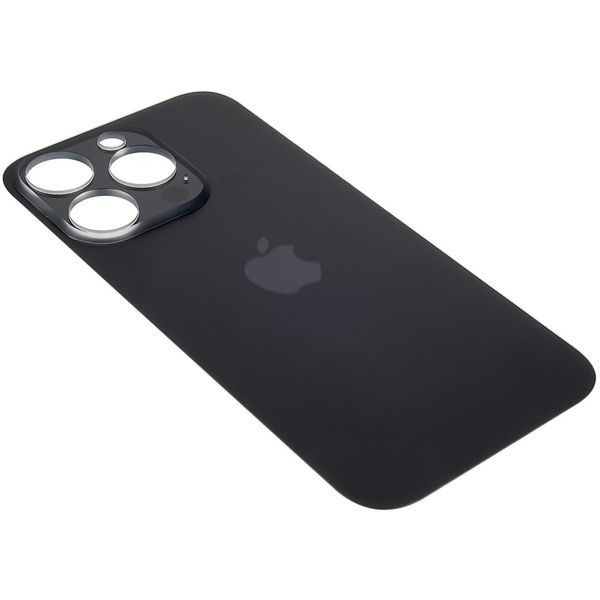 Zadní sklo pro Apple iPhone 14 Pro kryt baterie s větším otvorem na kameru (černý)