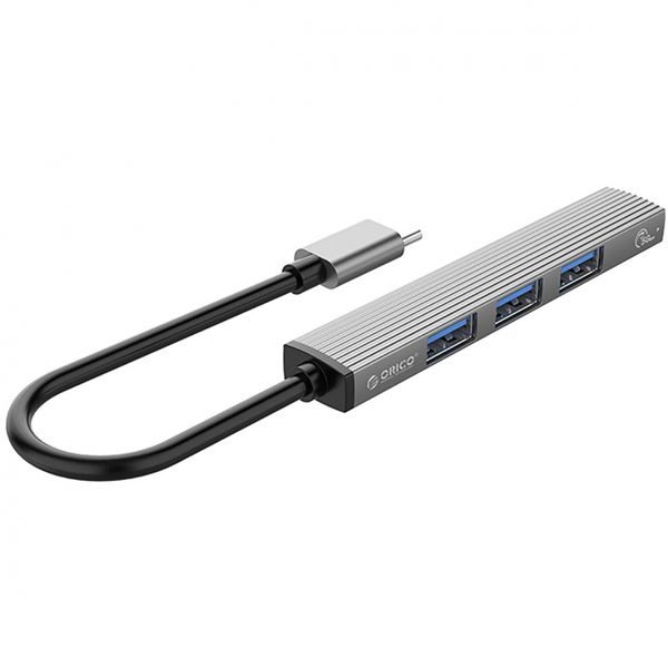 Orico AH-A13 USB-C Hub – 1× USB-A 3.0 • 3× USB-A 2.0, Grey