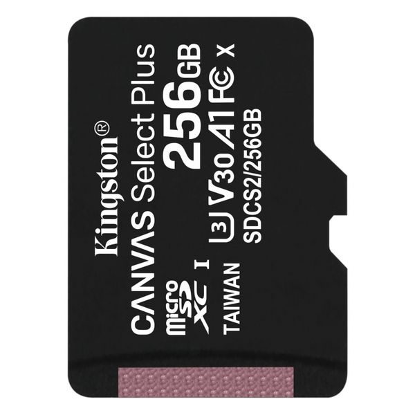 Paměťová karta microSDXC Kingston Canvas Select Plus 256GB, Class 10 / UHS-1 U1