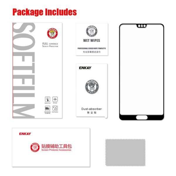 Huawei P20 Ochranné tvrzené sklo černé