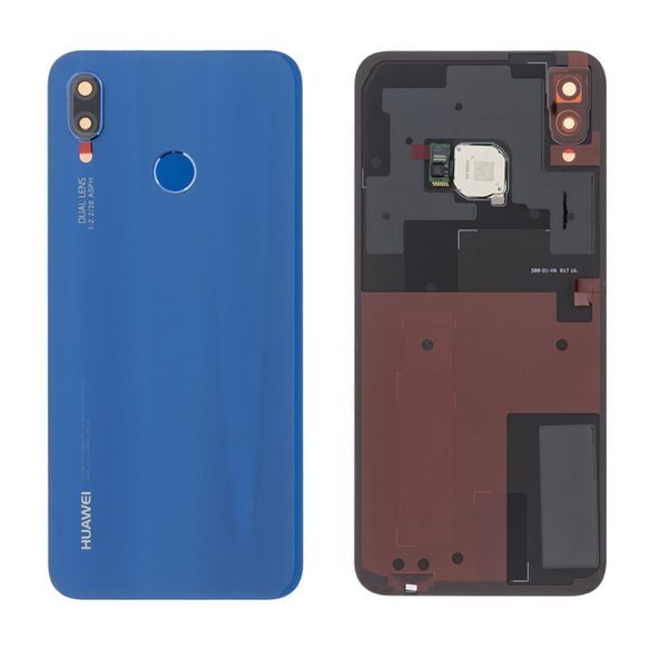 Huawei P20 Lite zadní kryt baterie modrý originální čtečka otisku prstu čočka (Service Pack)