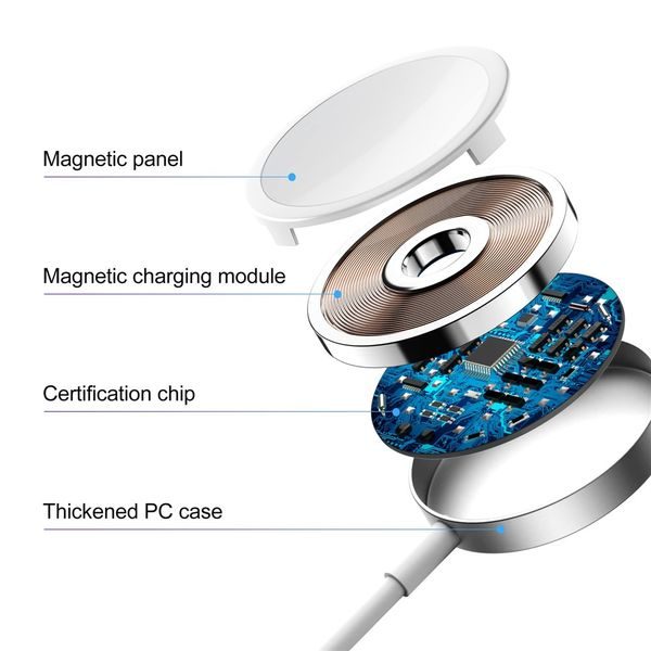USB-C nabíjecí kabel 2v1 – Lightning + bezdrátová nabíječka pro Apple Watch (100 cm)