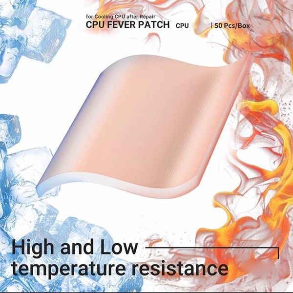 2UUL SC09 – 50 pcs of insulating and thermally conductive pads for PCB, BGA, and CPU chip repairs in mobile phones