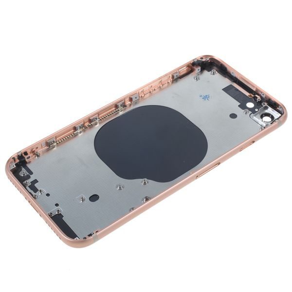 Apple iPhone 8 zadní kryt baterie růžový včetně středového rámečku telefonu