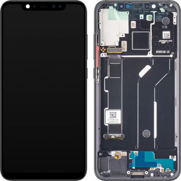 Xiaomi Mi 8 LCD Display Touch Glass with Frame (Service Pack) Black