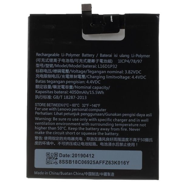 Lenovo Phab2 Plus PB2-670N batérie L16D1P32 4050mAh 3.82V