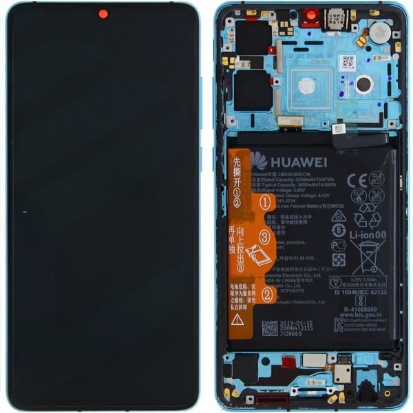 Huawei P30 OLED LCD touch screen digitizer Aurora Blue (Service Pack)