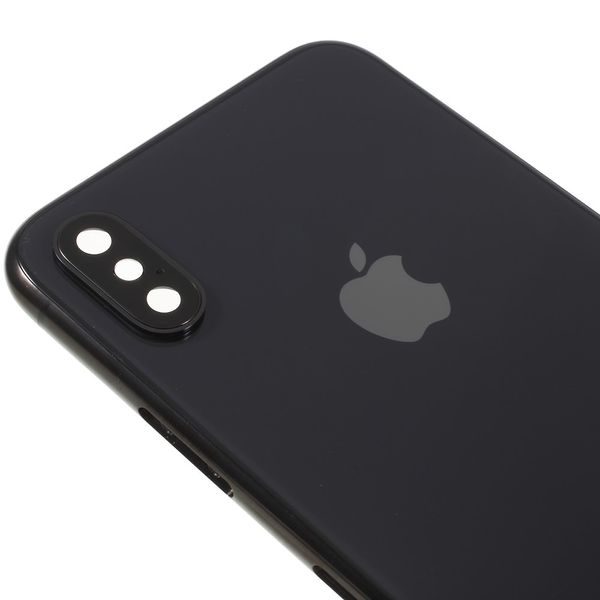 Apple iPhone X zadní kryt baterie černý včetně středového rámečku šedý