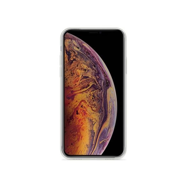 TPU kryt pro iPhone XS Max EPICO TWIGGY GLOSS - bílý průhledný