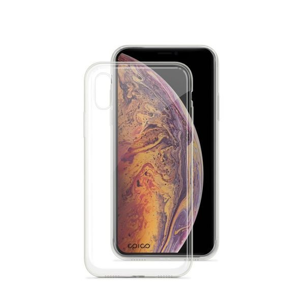 TPU kryt pro iPhone XS Max EPICO TWIGGY GLOSS - bílý průhledný