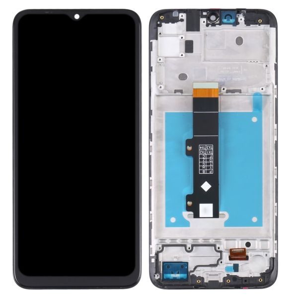 Motorola Moto E20 LCD touch screen digitizer with frame