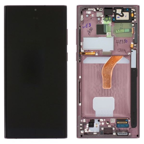 Samsung Galaxy S22 Ultra 5G LCD touch screen digitizer S908 (Service Pack) Burgundy
