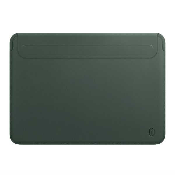 Kožený obal MacBook Pro 13" 2016/2017/2018/2019/2020/M1 tenké pouzdro WIWU zelené