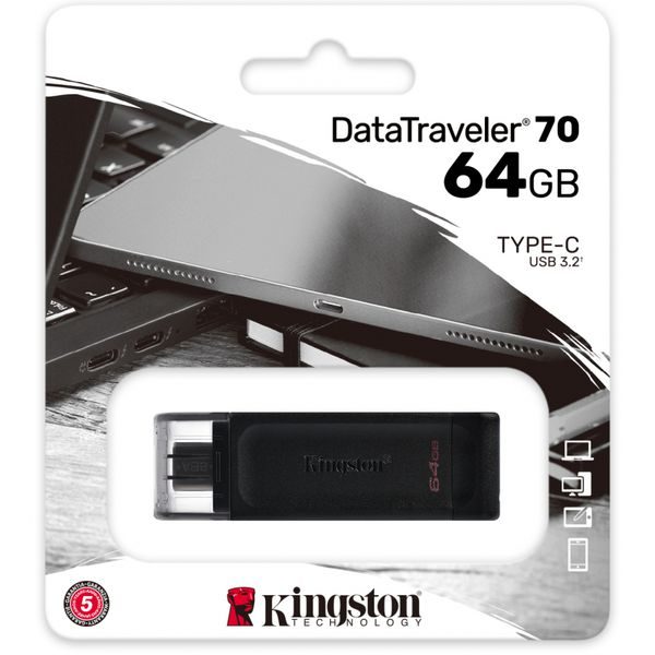 USB-C 3.2 Flash Disk Kingston DT70, 64Gb