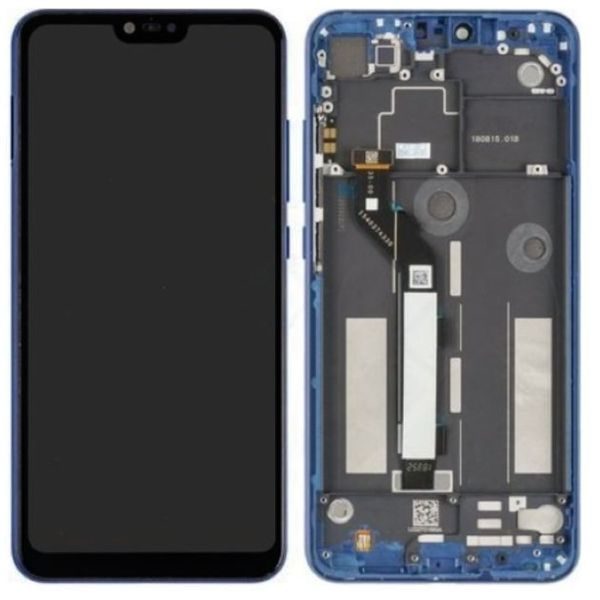 Xiaomi Mi 8 Lite LCD Display Touch Glass with Frame Original (Service Pack) Blue