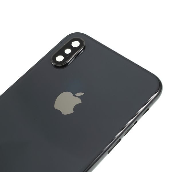 Apple iPhone XS zadní kryt baterie černý včetně středového rámečku telefonu šedý