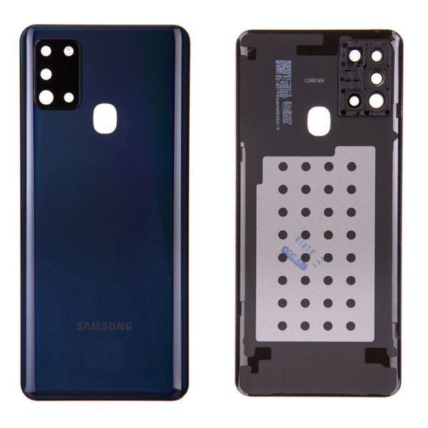 Samsung Galaxy A21s zadní kryt baterie včetně krytky čočky fotoaparátu černý A217s